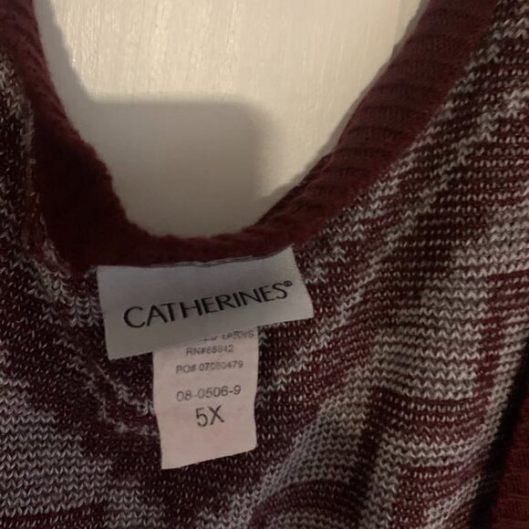 Catherines Plus Sized Fair Isle Cascade Sweater Vest 5x - Picture 5 of 7